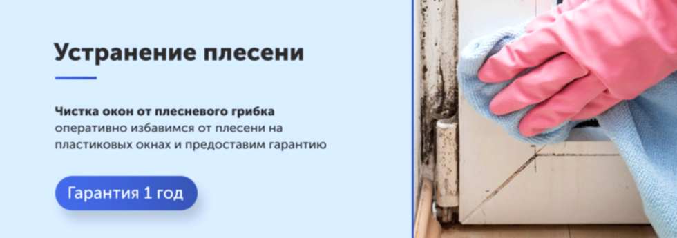 устранение плесени окон